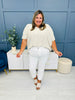 Judy Blue Perfect Match White Double Cuff Boyfriend Jeans in Reg/Curvy