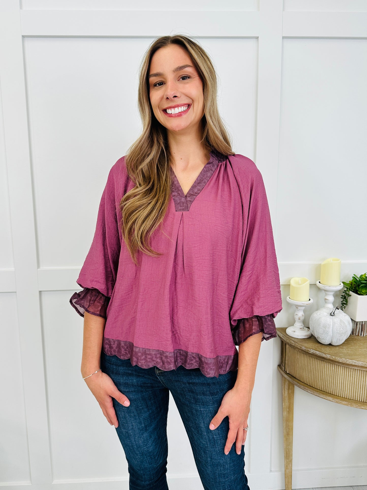 Woodland Romance Top In Mauve