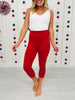 MOCO Exclusive Red Capri Leggings