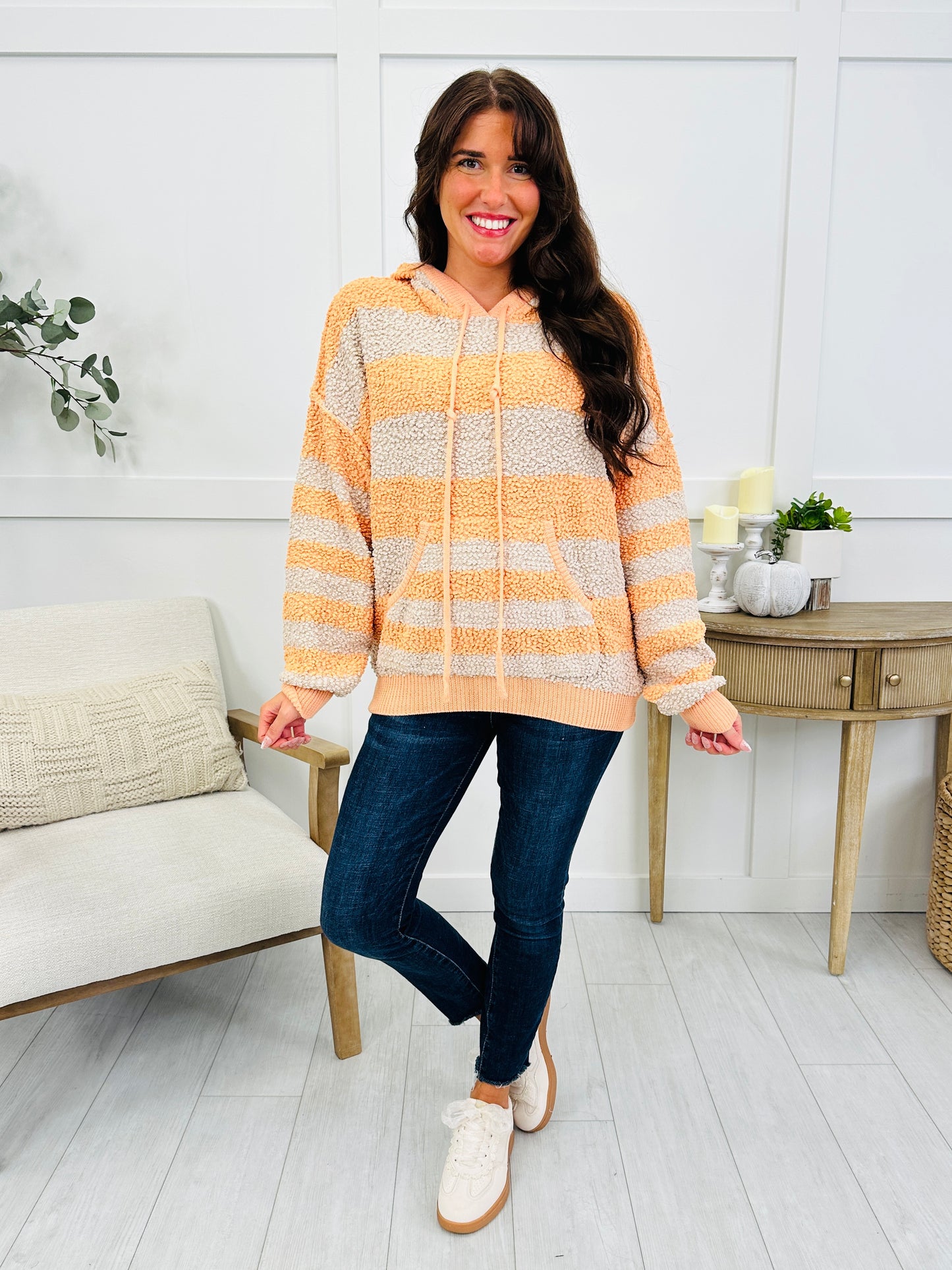 Cozy Crush Hoodie In Peach