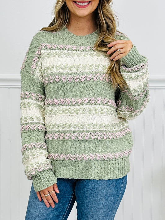Ever After Knit Sweater in Sage Mix