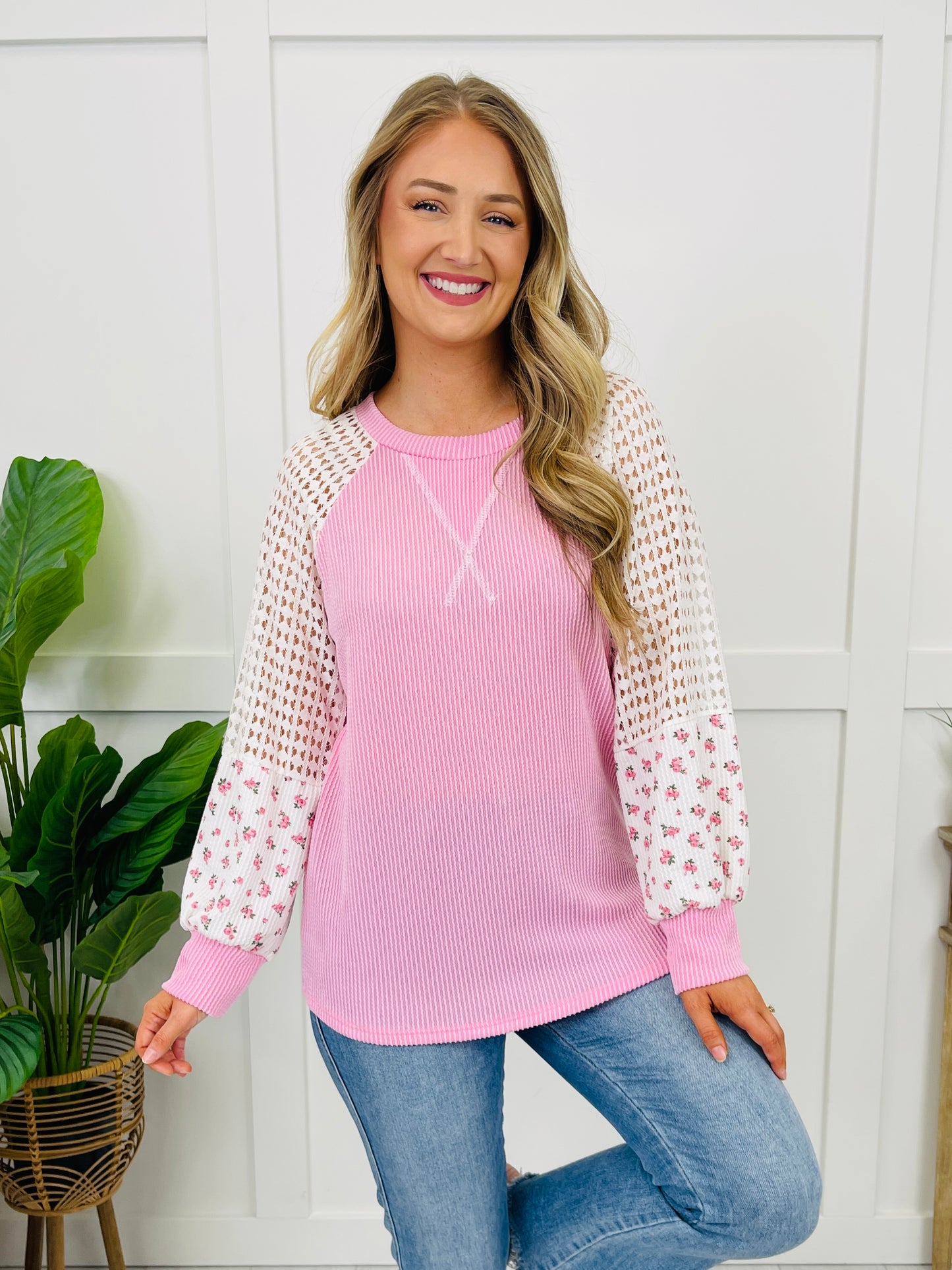 Rosy Rhythm Sweater