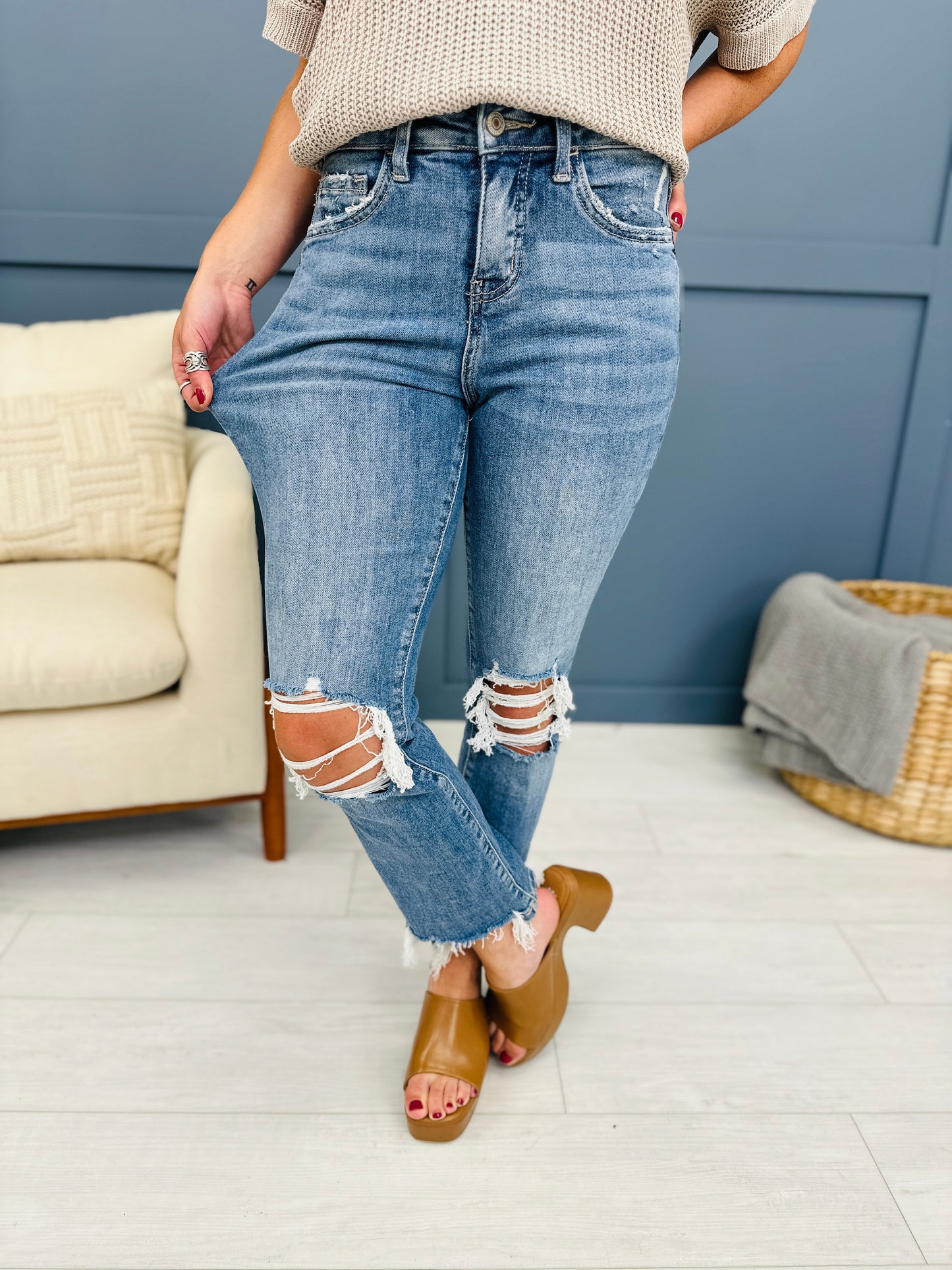 MOCO Exclusive First Pick Kick Flare Jeans in Reg/Curvy