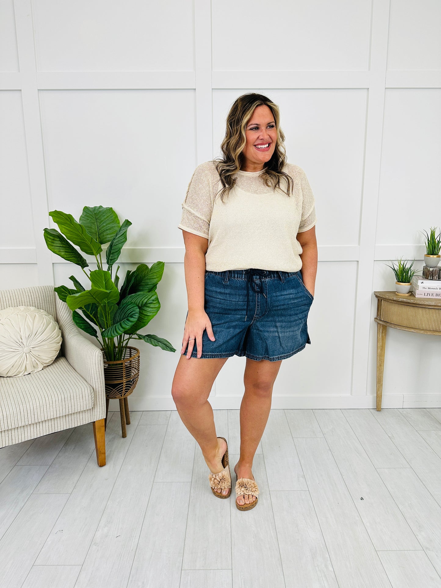 Judy Blue Coastal Drift Featherweight Shorts