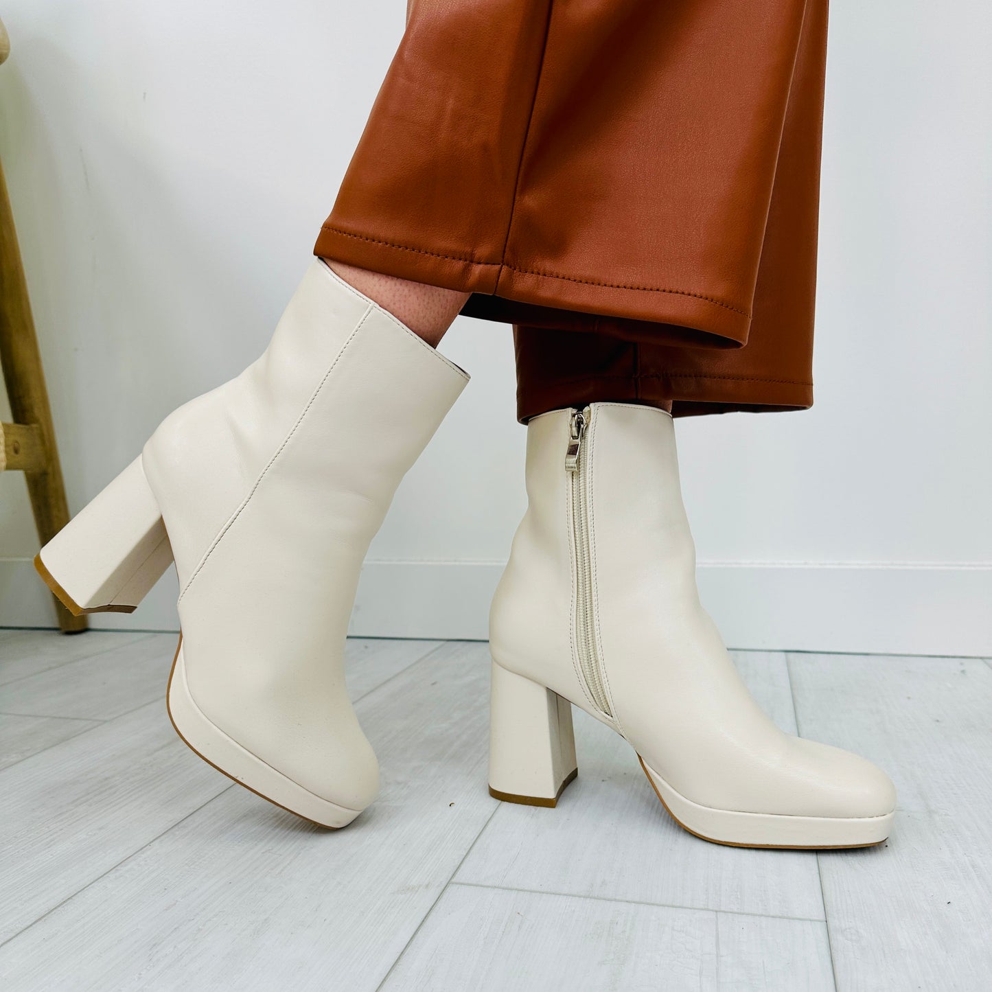 Stomp To The Rhythm Booties In Ivory