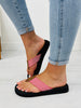 Sea The Stripes Flip Flops in Red