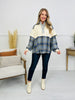 Plaid Replies Only Pullover in Cream Blue
