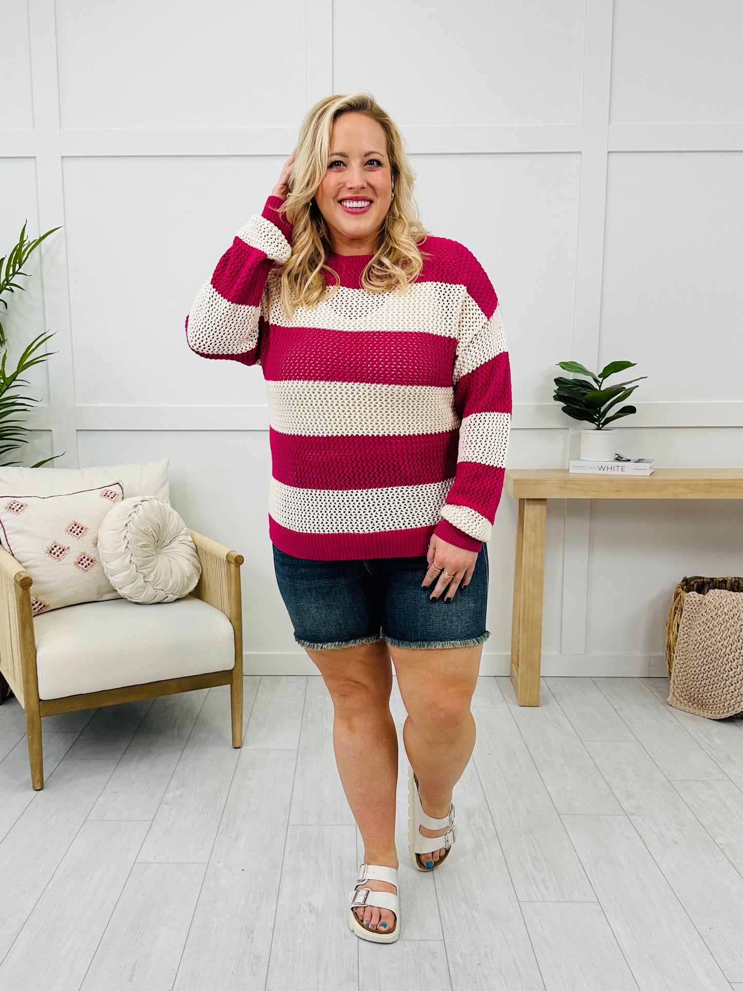 MOCO Exclusive Coastal Chic Striped Sweater- Multiple Colors!