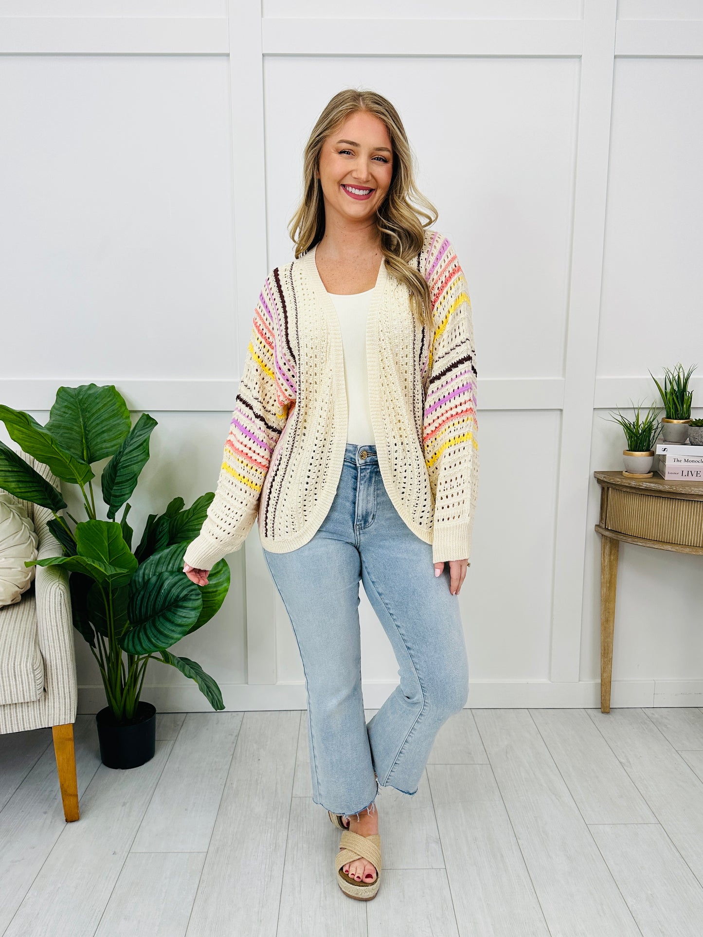 Bloomline Beauty Cardigan In Oatmeal