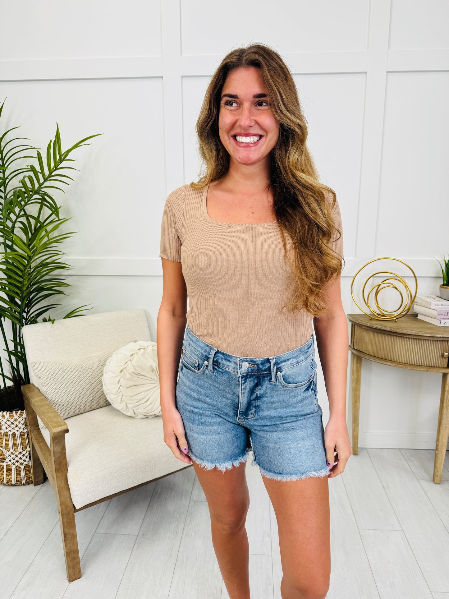 The Staple Story Top In Latte