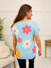 The Retro Petal Tee in Blue