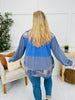 Whispering Patterns Top in Steel Blue
