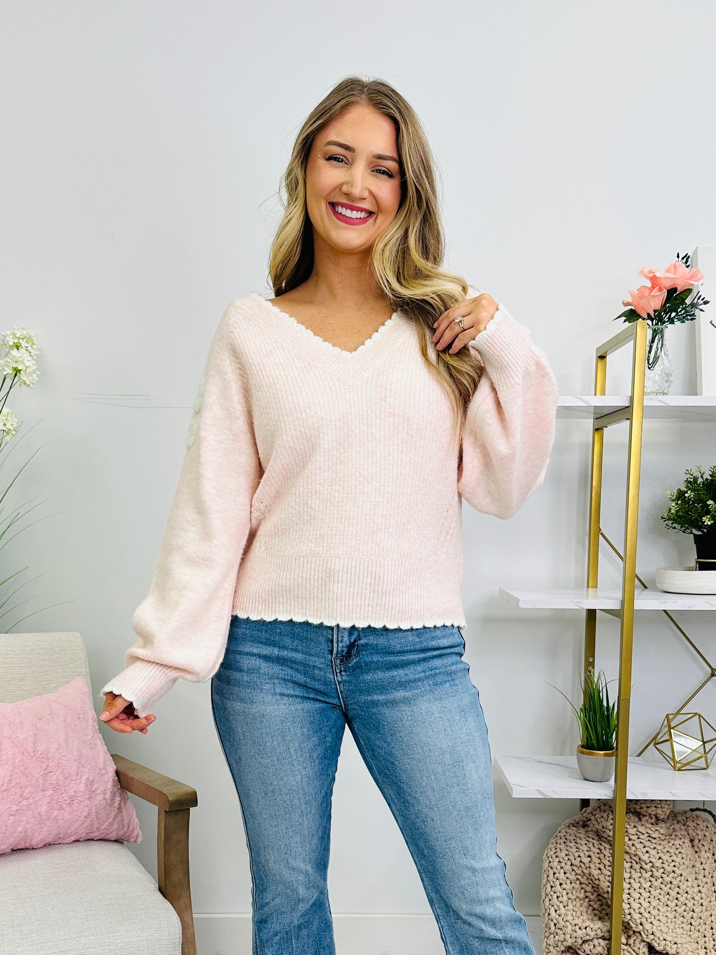 Powdered Petals Sweater