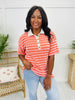 Citrus Twist Top in Off White/Coral