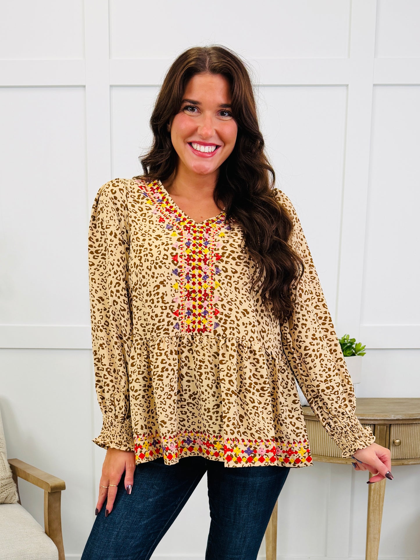 Wildflower Leopard Top