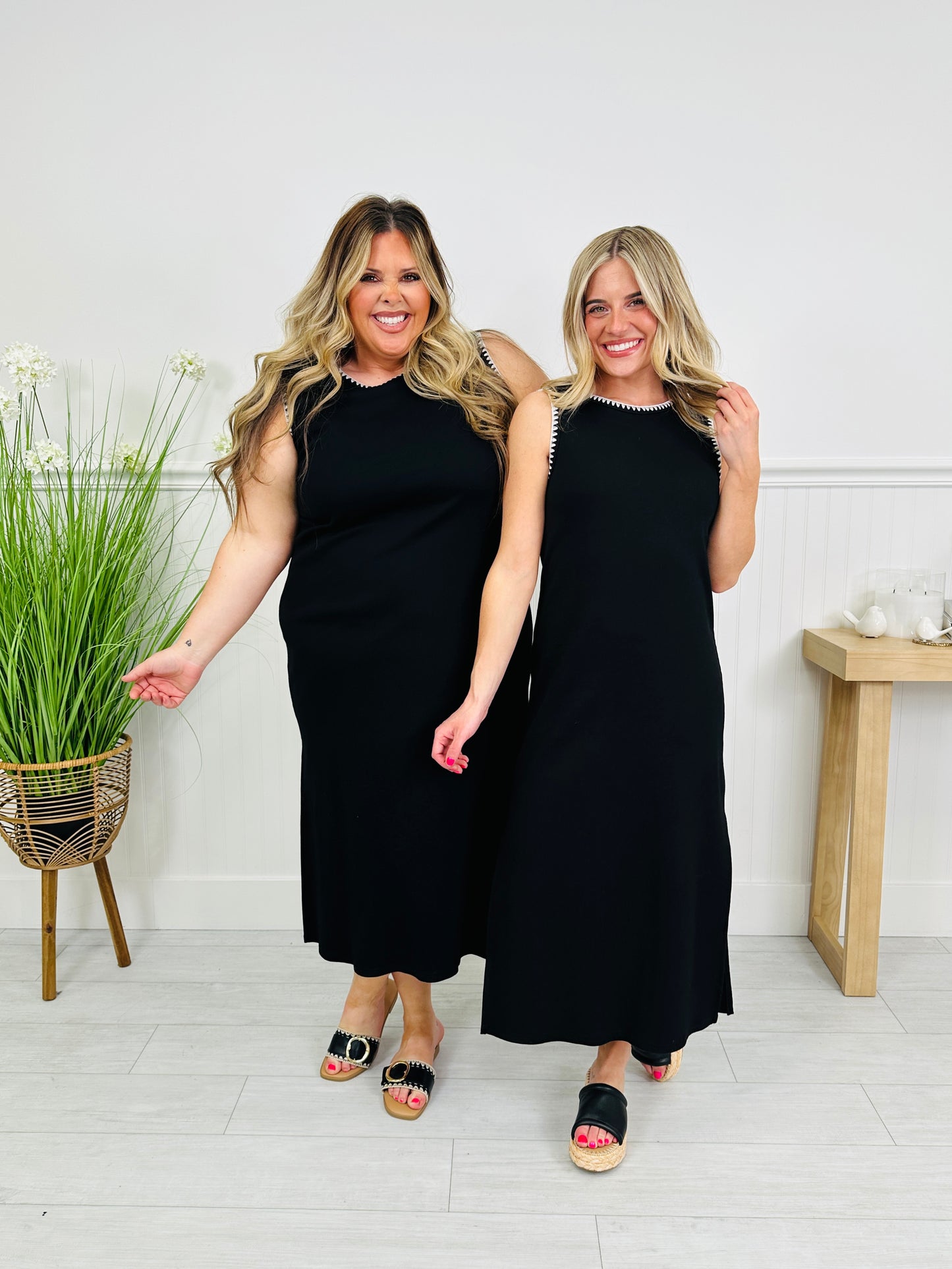 Better Than Basic Midi Dress in Black