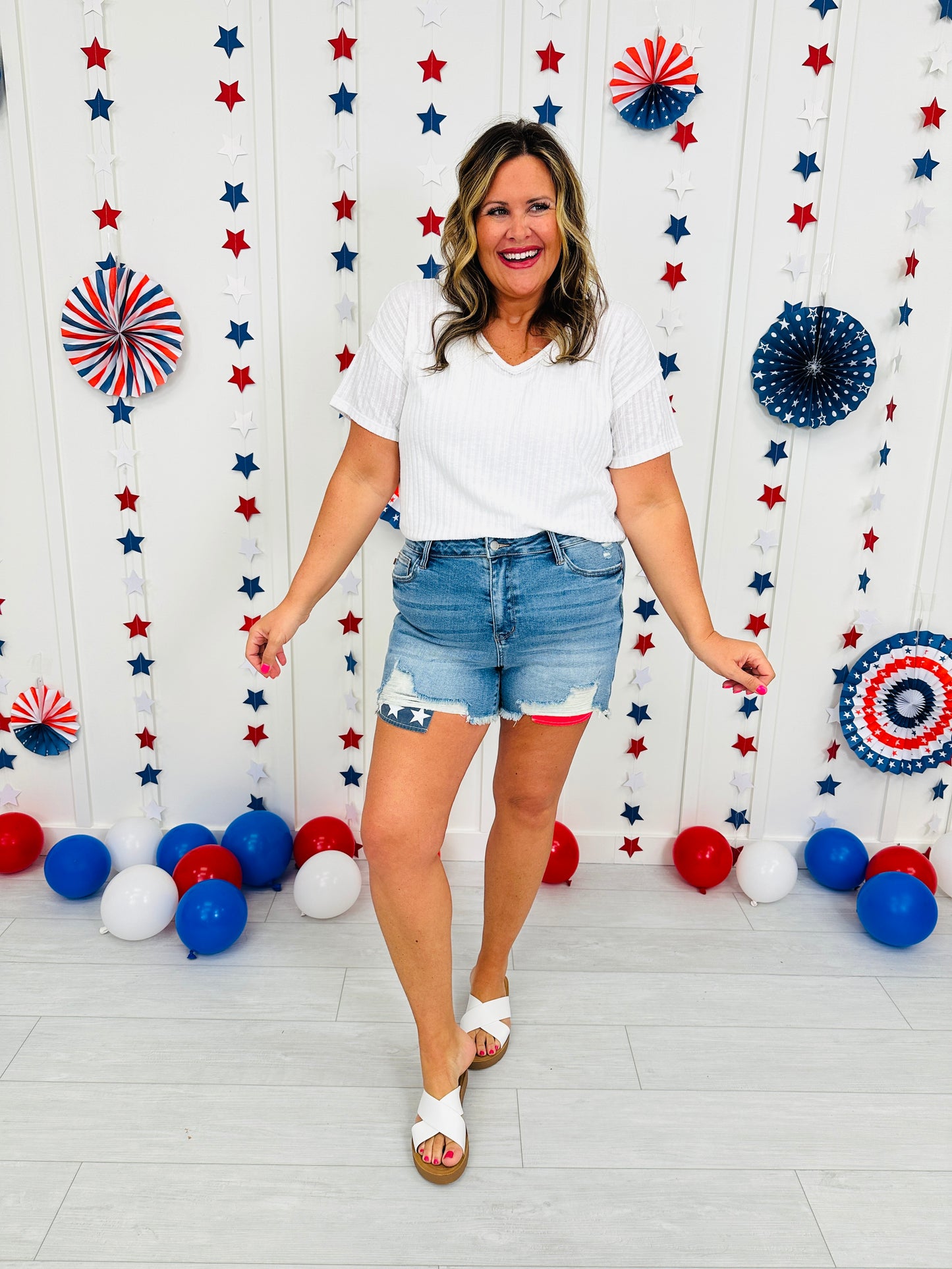 Judy Blue Land of the Free Shorts