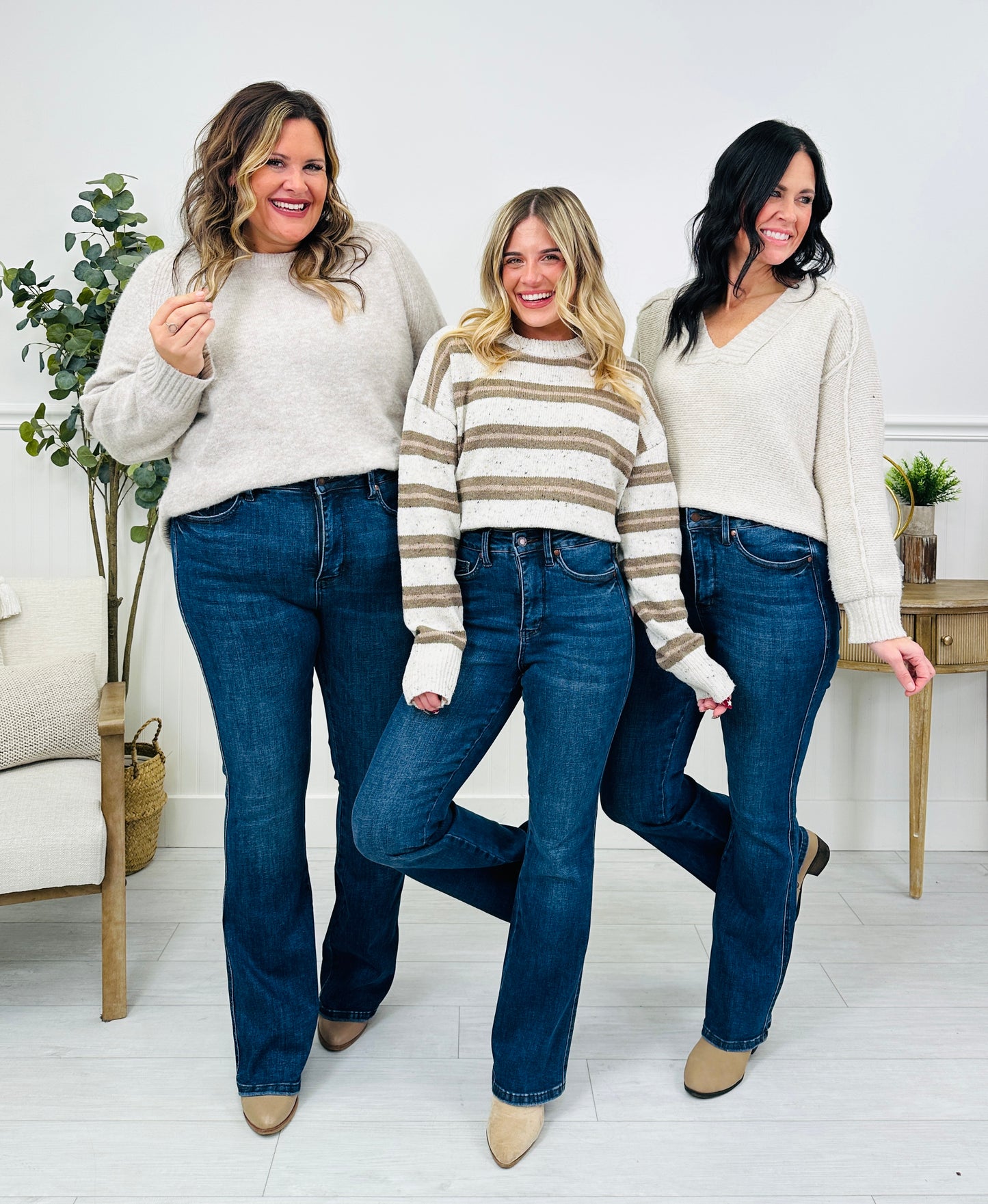 Judy Blue Meant To Be Tummy Control Bootcut Jeans in Three Inseams