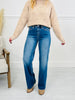 Go Into Detail Tummy Control Wide Leg Jeans