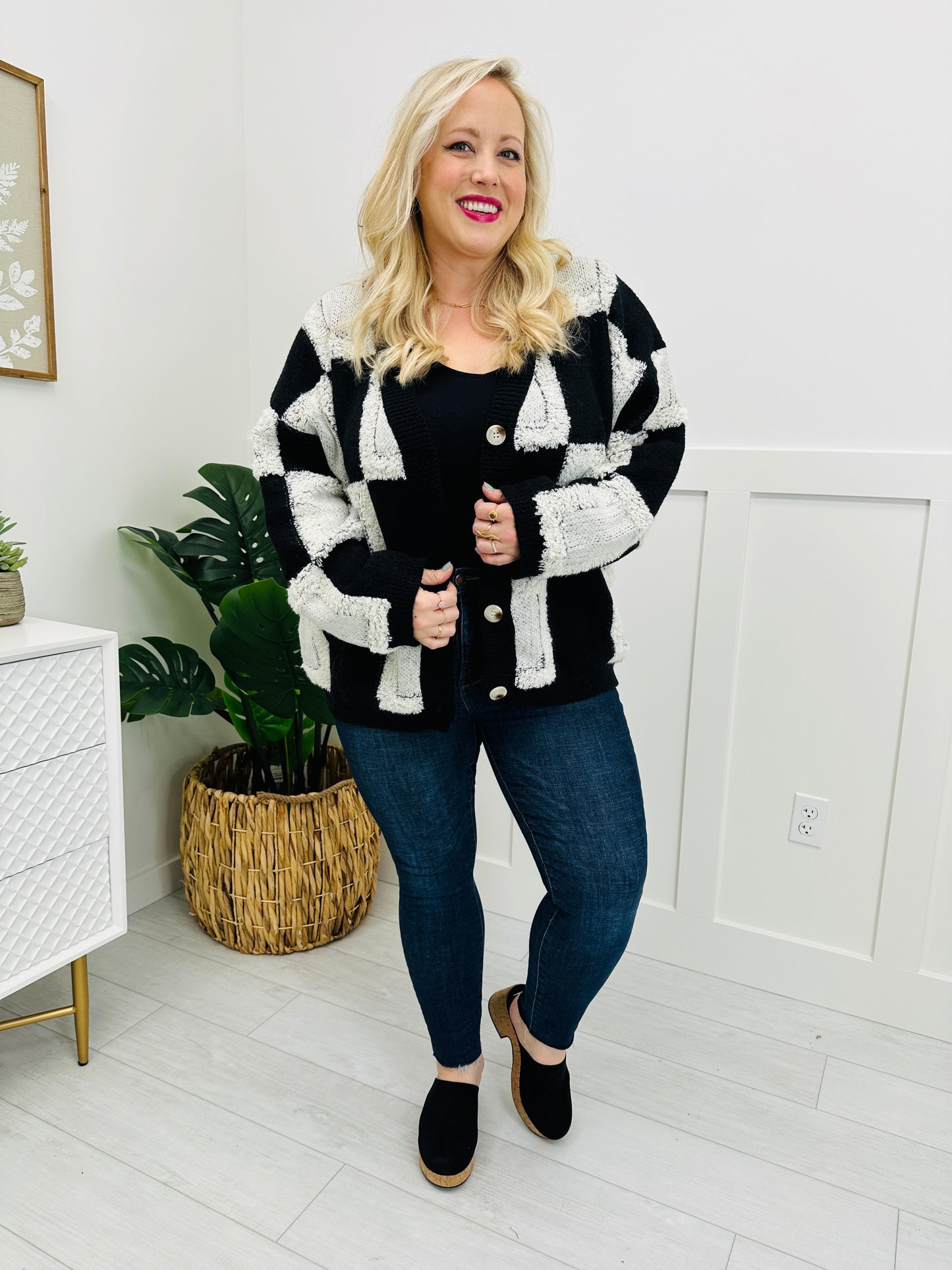 Everlasting Charm Cardigan In Black Combo