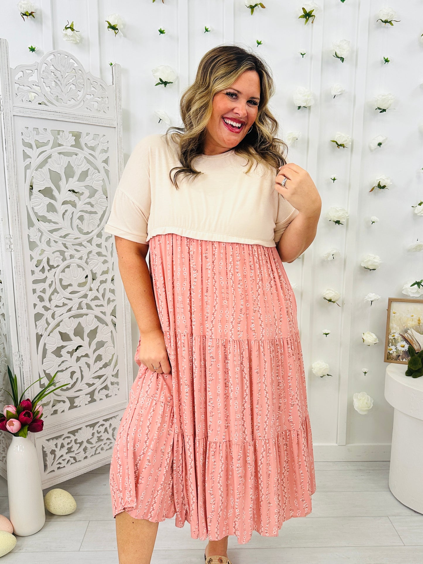 Meadow Mist Dress In Coral