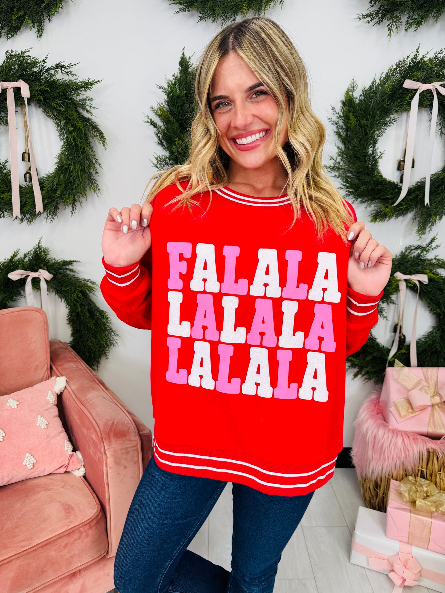 Fa La La Forever Graphic Crewneck Sweatshirt