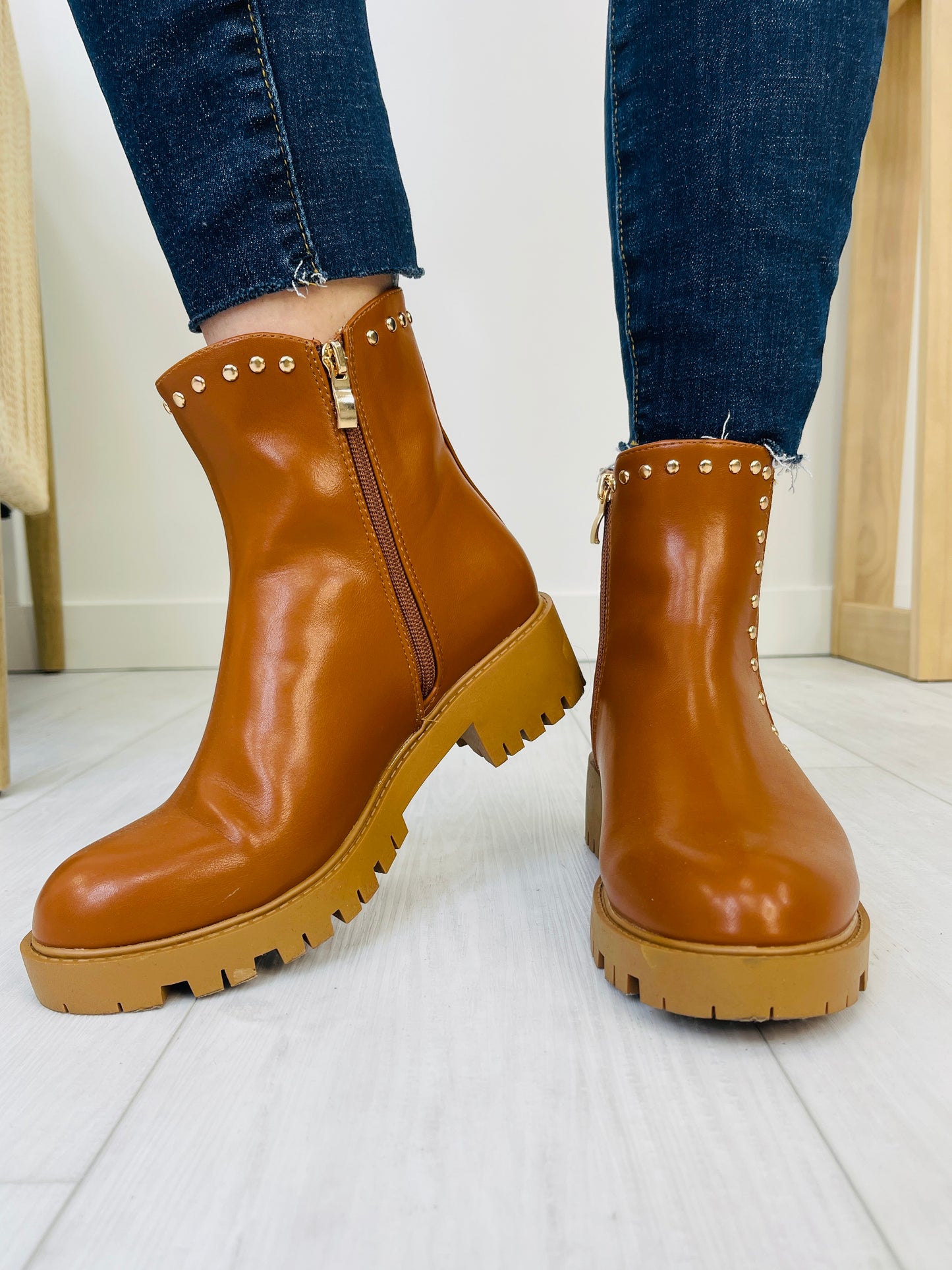 Power Strut Booties In Camel