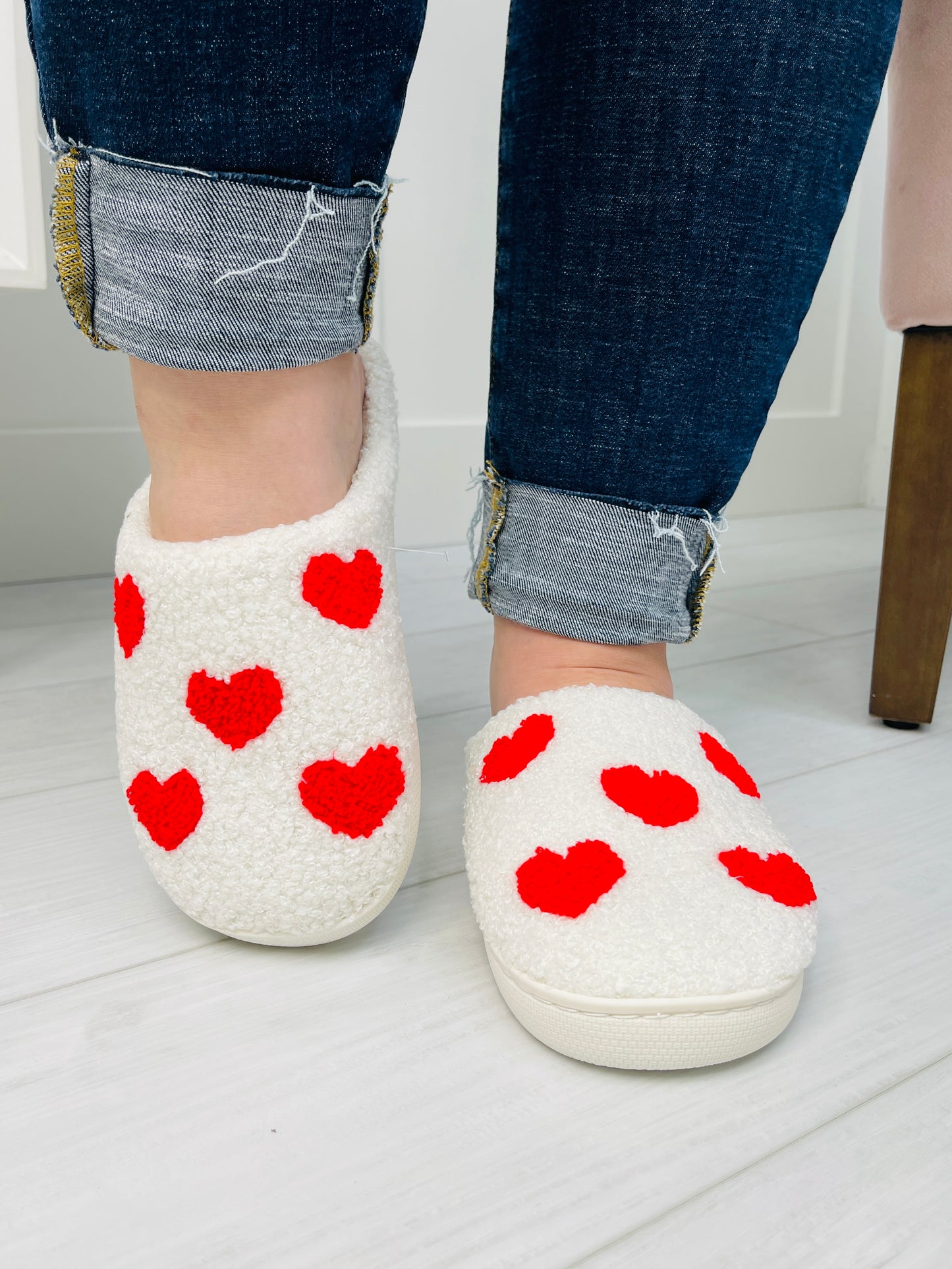 Love Lined Heart Slippers