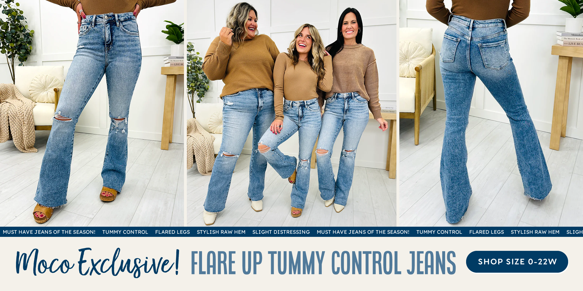 Flare Up Tummy Control Jeans