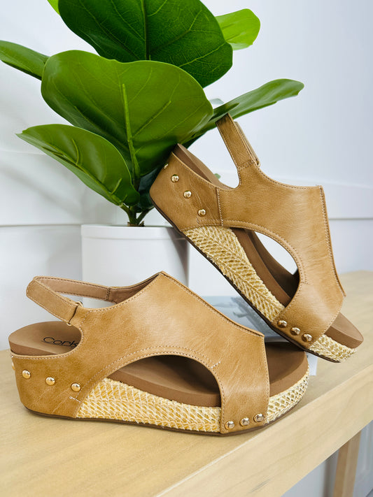Effortless Dazzle Wedges In Caramel Combo