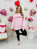 Teach Candy Hearts Graphic Crewneck Sweatshirt