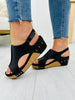 Studded Steps Wedges In Black Smooth