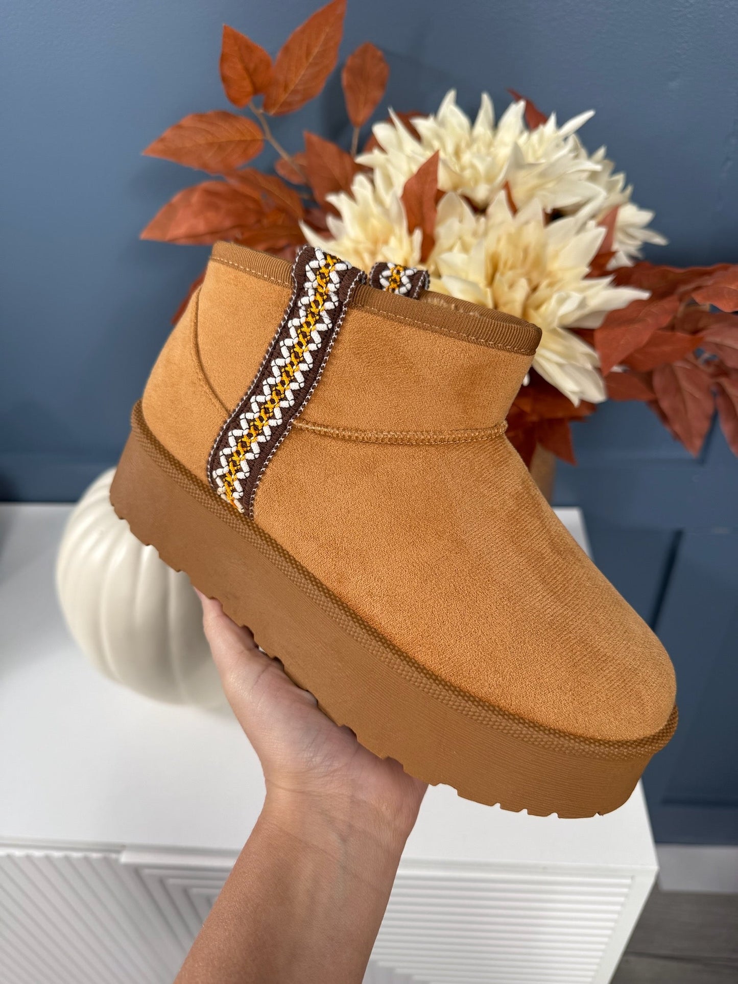 Cozy and Casual Booties In Camel