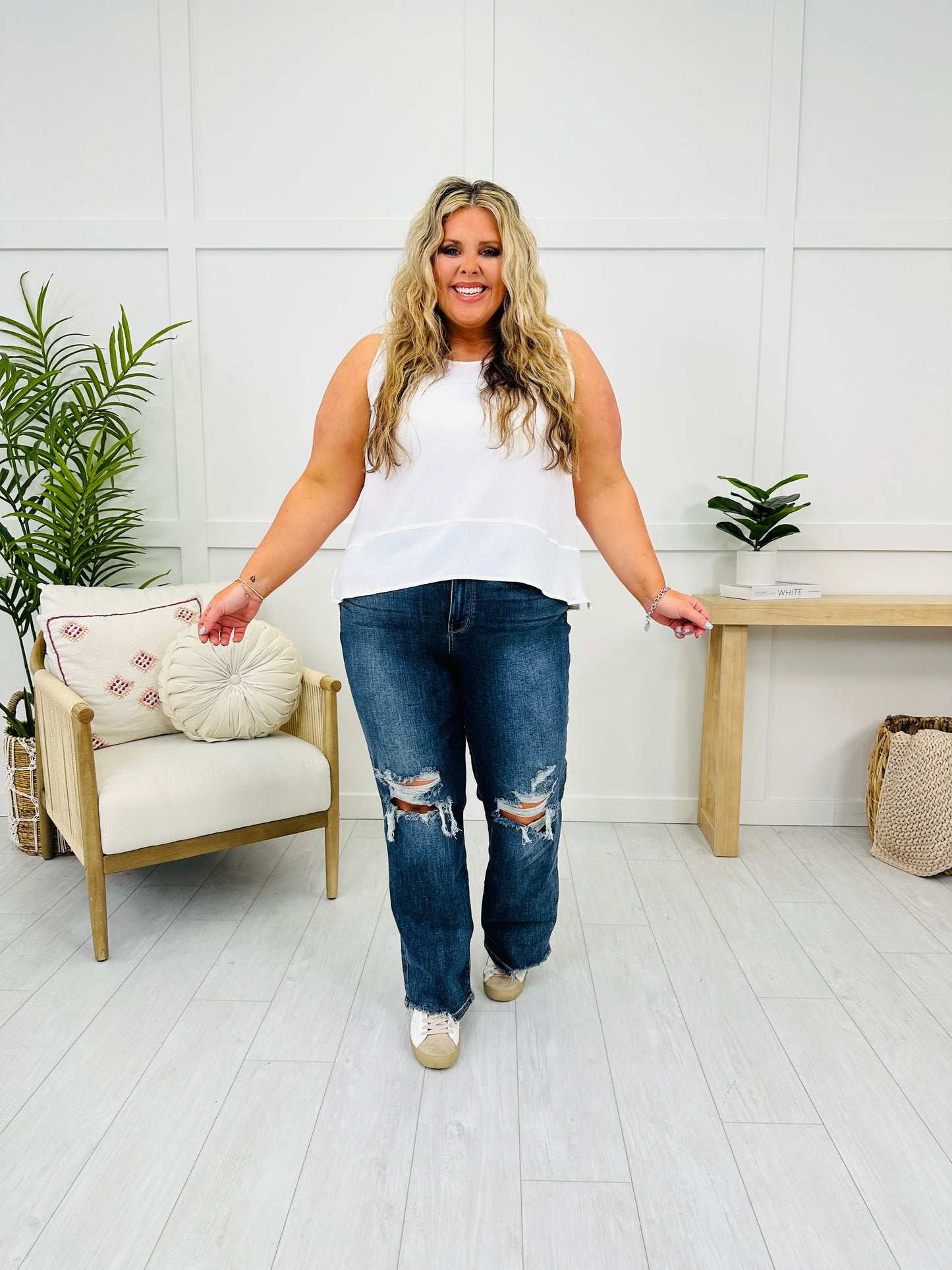 Judy Blue Straight Into Spring Straight Leg Jeans