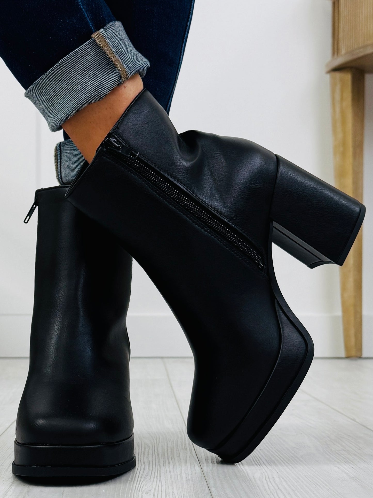 Stepping Out Bootie In Black