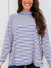 Good Days Top In Dusty Blue/Dusty Blush
