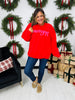 Merry Bow Graphic Crewneck Sweatshirt