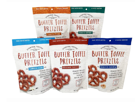 6oz Butter Toffee Pretzels- Multiple Flavors!