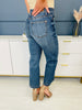Judy Blue Wide Eyed Cropped Wide Leg Jeans in Reg/Curvy
