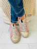 Walk Into The Stars Sneakers In Gold Distressed